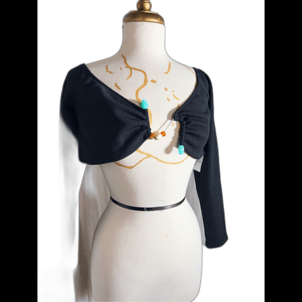 ASOS Design Crop Tops Size 14 Modern Dark Academia Crop Top